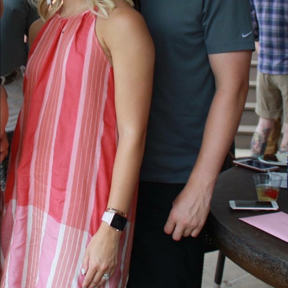 Lou & Grey pink striped dress